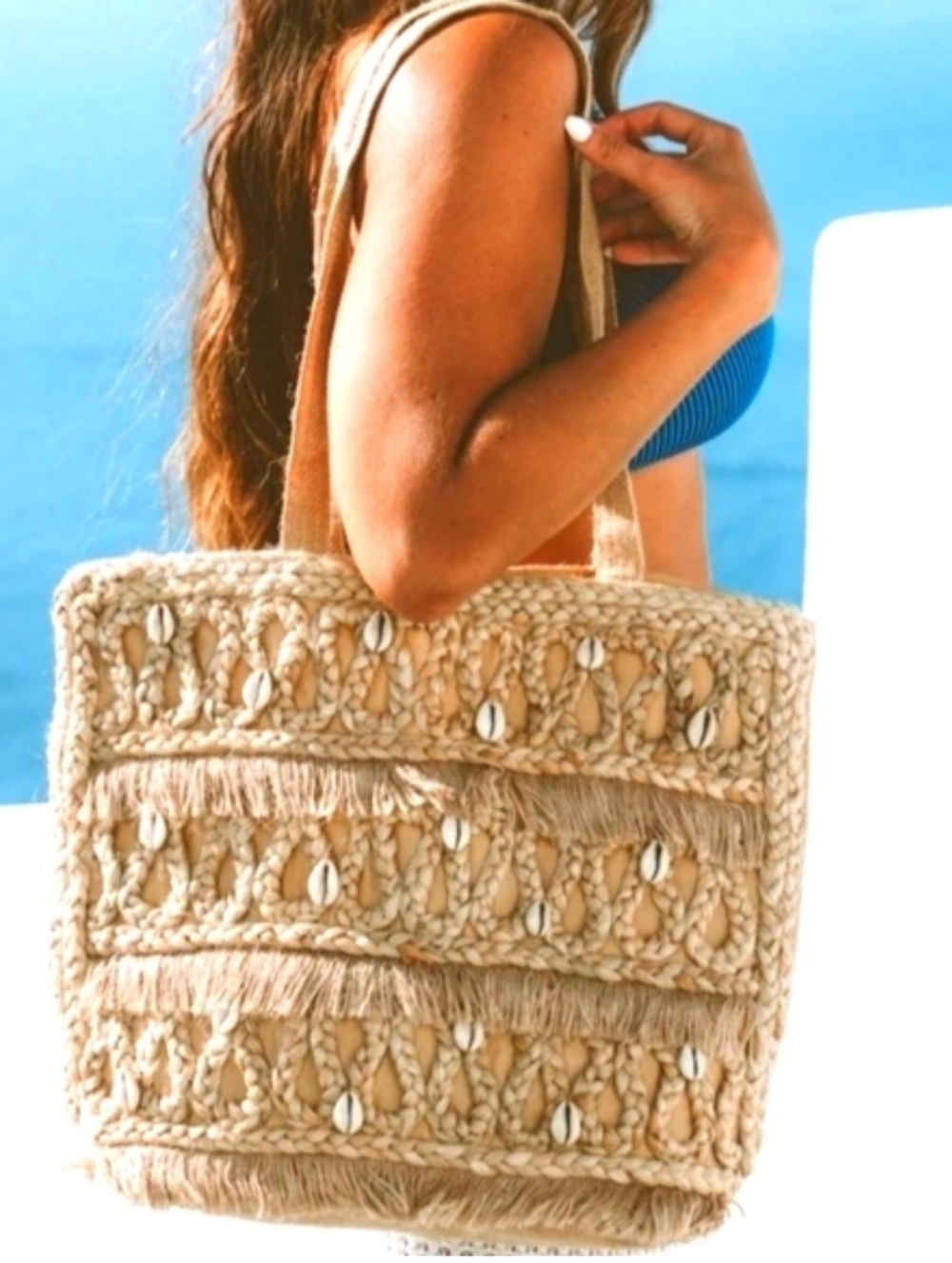 Salt + Umber Isla Seashell Large Tote Bag